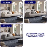 Modernes Europäisches Design Verstellbares L-förmiges Modulares Schaumstoff-Gefülltes Stoff-Sofa-Set Rechteckig für Apartment oder Hotel