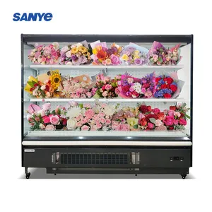 Florist flower store vertical commercial fresh flower freezer air cooling type flower chiller antistaling cabinet