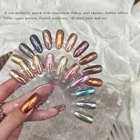 Poudre pour ongles acrylique or argent chrome néon avec pigment fluorescent de gel pour ongles 3D pour outils d'art des ongles Fournitures pour ongles