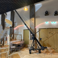 VIRTUECRANE Grue de caméra Jimmy Jib à bras oscillant en alliage d'aluminium de 40 pieds avec tête U Dutch, charge utile 20 kg pour appareils photo reflex numériques