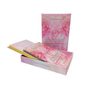 Personalizado <span class=keywords><strong>de</strong></span> alta calidad exquisita adivinación papel <span class=keywords><strong>de</strong></span> núcleo blanco mate barnizado hoja <span class=keywords><strong>de</strong></span> oro borde Tarot oráculos <span class=keywords><strong>cartas</strong></span> cubierta con guía - Product Image 1