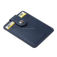 Dompet Kartu Kulit Asli Berkualitas Tinggi dengan Kancing Pengunci Aman, Minimalis untuk Kartu Bisnis