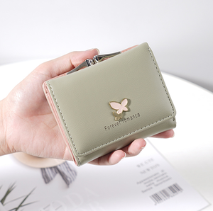 Cartera Corta de Gran Capacidad para Mujer, con Cierre de Mariposa, Múltiples Ranuras para Tarjetas, Monedero Triple, Diseño de Dibujos Animados - Product Image 2