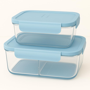 Food-Safe Plastic Food Storage <b>Containers</b> with Compartments - Fresh-Keeping Box Suitable for Fruit Bento Boxes and <b>Takeaway</b> Food - Product Image 2