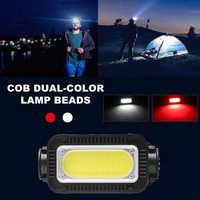 Nueva Amplia gama potente USB tipo C cabeza antorcha lámpara Luz Súper brillante impermeable recargable 18650 COB faro