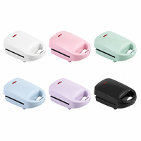Machine à sandwich électrique compacte antiadhésive à cuisson rapide avec indicateur de puissance et rangement facile pour le petit-déjeuner au café