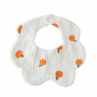 Ensemble de bavoirs pour bébé personnalisés en gros, cadeau de naissance pour nourrissons, bavoirs en mousseline avec fermeture à boucle et crochet, 100% coton, écologique, antibactérien