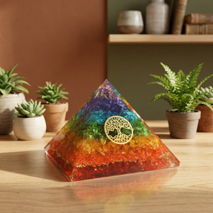 Wholesale High Quality 7-Chakra Natural Quartz <b>Orgone</b> Pyramid Handmade Polished Positive Energy <b>Generator</b> Healing Stones Feng - Product Image 4