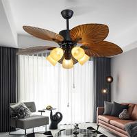 Ventilateur de plafond LED moderne avec moteur à courant continu télécommande corps en métal lamelles de lustre décoratif pour ventilateurs de salon
