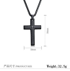 2024 articles religieux catholiques personnalisés collier de croix de la Sainte <span class=keywords><strong>Bible</strong></span> <span class=keywords><strong>pour</strong></span> hommes - Product Image 6