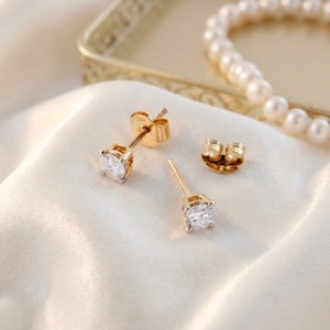 Pendientes de Diamantes de Oro de 14K, 0.30ct, Corte Brillante Redondo, Diamante Cultivado en Laboratorio, Color Blanco D, Claridad VVS, para Uso Diario de Mujeres - Product Image 2