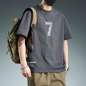 Nueva Camiseta de manga corta japonesa y coreana de moda de estilo americano para hombres Conjuntos de camisetas de ropa de verano versátiles para hombres - Product Image 4