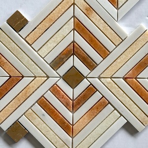 Carreaux de parquet en marbre 305x305mm, 7MM d'épaisseur, finition mate et polie, pour murs d'entrée, salles de bain, cuisines, salons, bars, revêtements muraux - Product Image 2