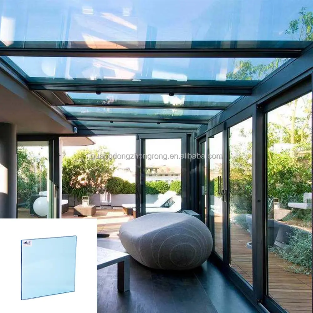 toughened laminated glass for pool balcony offering unbreakable safety and high transparency with customized SGP PVB film