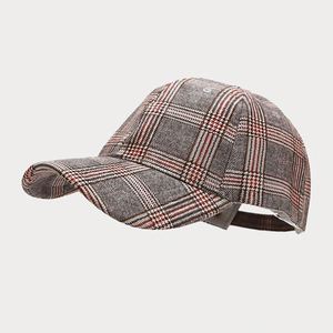 Wholesale New Houndstooth Plaid Design Baseball <b>Cap</b> for <b>Women</b> Spring Fall Autumn Sports Fashionable Checkered Sports <b>Cap</b> Hat - Product Image 4