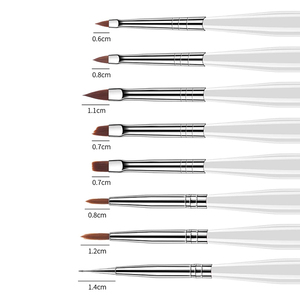 Juego de 8 Pinceles de Gel UV <span class=keywords><strong>para</strong></span> <span class=keywords><strong>Uñas</strong></span> con Pelo Kolinsky, Pincel Plano Acrílico <span class=keywords><strong>para</strong></span> Pintar y Decorar <span class=keywords><strong>Uñas</strong></span> - Product Image 3