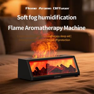 Difusor <span class=keywords><strong>de</strong></span> Aroma en Aerosol <span class=keywords><strong>de</strong></span> Plástico, Humidificador con <span class=keywords><strong>Llama</strong></span> 3D, Control Remoto Ultrasónico, Portátil, USB, Aromaterapia, 1 Año <span class=keywords><strong>de</strong></span> Garantía - Product Image 1