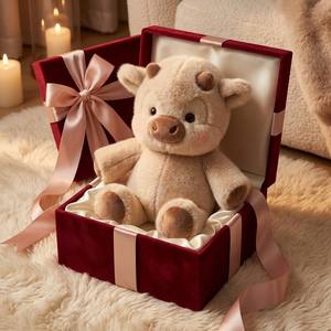 Peluche di Mucca Premium Super Morbido a Pelo Lungo - <span class=keywords><strong>Animale</strong></span> Imbottito di Alta Qualità in Velluto di <span class=keywords><strong>Visone</strong></span> con Fodera in Rete per Regali per Ragazze e Decorazioni Natalizie - Product Image 2