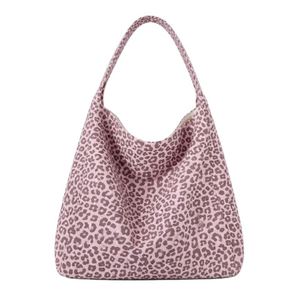 Leopard Print Oversized <b>Slouchy</b> Canvas Tote <b>Bag</b> Heavy Cotton <b>Shoulder</b> <b>Bag</b> for Shopping Travel Daily Use Custom Logo - Product Image 1