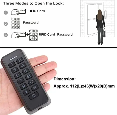 WiFi Door Access Control Keypad Proximity Card Reader Stand-Alone