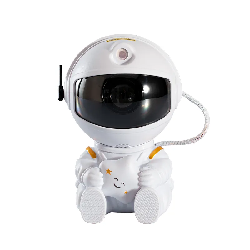 Renkli astronot bulutsusu Galaxy aydınlatma çocuklar için 360 derece ayarlanabilir USB şarj aleti projektör lambası