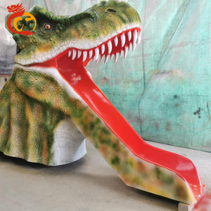 De parque temático de fibra de vidrio dinosaurio niños de diapositivas para la venta - Product Image 2