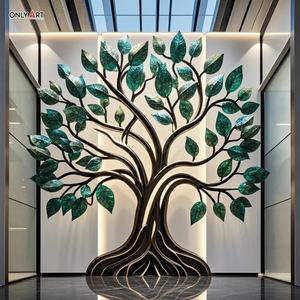 Sculpture murale en laiton moderne en métal personnalisée pour l'extérieur, grande sculpture en bronze <span class=keywords><strong>de</strong></span> l'<span class=keywords><strong>arbre</strong></span> <span class=keywords><strong>de</strong></span> <span class=keywords><strong>vie</strong></span>, statue murale pour la décoration <span class=keywords><strong>de</strong></span> la maison et du jardin - Product Image 3