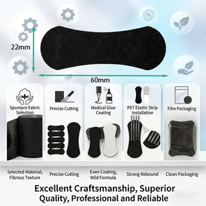 30pcs Black Premium Breathable Adhesive Cotton Gentle <strong>Pain</strong> - Free Hypoallergenic Nasal Patches - Product Image 2