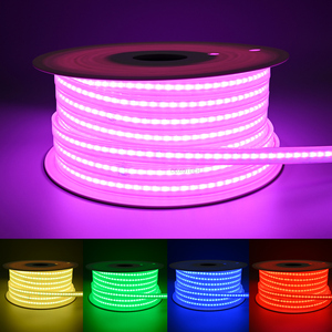 <span class=keywords><strong>Bande</strong></span> LED COB <span class=keywords><strong>RGB</strong></span> COXO ETL haute tension 120V 110V, protection IP65 IP67, sans driver, en silicone, pour éclairage paysager extérieur - Product Image 5