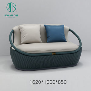 Conjunto de muebles de estilo <span class=keywords><strong>italiano</strong></span> para oficina, conjunto de sofás de diseño moderno de lujo, pintura para hornear, de cuero Pu, ejecutiva - Product Image 2