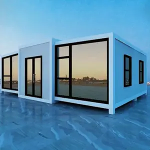 china factory luxury villa prefabricated modern extendable shipping container house prefab expandable home 3 in 1