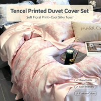 Ensemble de draps en Tencel Lyocell 100% OEKO-TEX, ensemble de literie, ensemble de couette king size