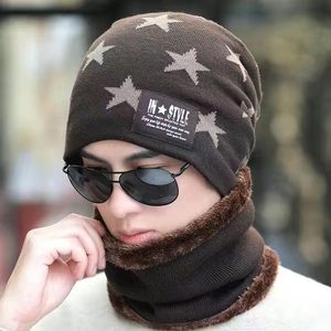 Knitted <b>Hat</b> Fleece Lined Thickened <b>Warm</b> Woolen <b>Hat</b> For Men Korean Style Two In One Neck Warmer Windproof Ski Cap - Product Image 5