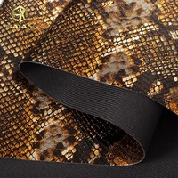 Cuir synthétique PU artificiel à grain de serpent animal texturé en feuille métallique de 1 mm pour sacs à main, chaussures, bagages