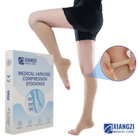 Bas de contention en nylon sous le genou 30-40 mmHg pour varices, équipement médical à domicile, chaussettes pour varices