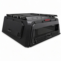 Kit de couverture de benne de camionnette en alliage d'aluminium durable pour l'été, avec boîte de rangement étanche verrouillable, installation sans perçage, pour 4x4 Overland