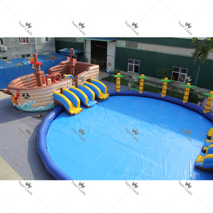 Parc aquatique gonflable personnalisé, combo géant avec toboggan aquatique en forme <span class=keywords><strong>de</strong></span> <span class=keywords><strong>bateau</strong></span> <span class=keywords><strong>pirate</strong></span>, <span class=keywords><strong>jeux</strong></span> aquatiques commerciaux pour parcs et stations balnéaires - Product Image 2