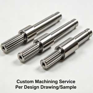เพลาขับเคลื่อนแบบขั้นบันไดเคลือบนิกเกิล ผลิตด้วยเครื่อง CNC ตามสั่ง, เพลาขับเคลื่อนโลหะความแม่นยำสูงสำหรับมอเตอร์และอุปกรณ์อุตสาหกรรม - Product Image 1