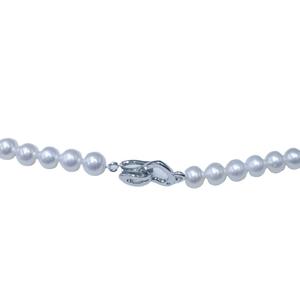 Collar de Perlas de Agua Dulce de 5-6 mm, Redondas, Casi Impecables, Cadena de Suéter Aurora con Accesorio de Corazón Dorado, 60 cm de Largo - Product Image 5