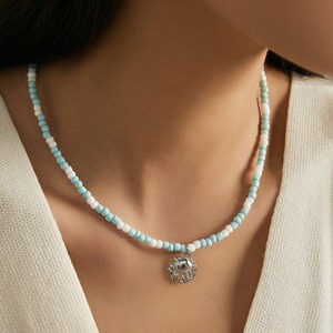 Collana pendente con conchiglia Nereid-perla barocca e Abalone con finitura Patina di marea - Product Image 3