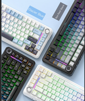 Clavier mécanique Free Wolf F75, structure Gateway, RGB personnalisé, sans fil BT, trois modes, clavier de jeu à branchement à chaud