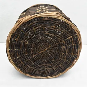 Customized Wicker Round Rattan Woven Baskets Home Decoration Tall Storage Boxes Bins Other Storage Baskets Cheap Wholesale