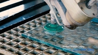 Machine de découpe, jet d'eau, haute pression, verre, cnc à 5 axes