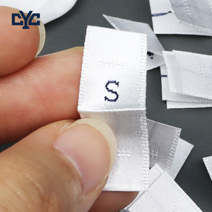 Etiquetas <span class=keywords><strong>de</strong></span> Talla para <span class=keywords><strong>Camisetas</strong></span> <span class=keywords><strong>de</strong></span> Poliéster Blancas al por Mayor, Etiquetas Tejidas Plegables al Centro para Ropa, Tallas S M L XL - Product Image 4