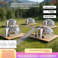 Dôme géodésique panoramique transparent en alliage d'aluminium, résistant aux UV, pour l'observation des étoiles, tente de camping modulaire, hébergement de voyage