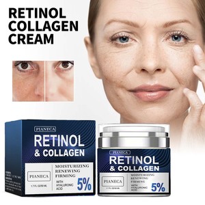 Crème hydratante anti-rides à l'acide hyaluronique OEM pour hommes et femmes, crème anti-âge jour et nuit pour le cou et le <span class=keywords><strong>visage</strong></span>, crème au rétinol et au collagène - Product Image 1
