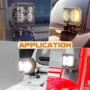 Lampe de travail LED bicolore OVOVS 3 pouces 40W, phare LED tout-terrain pour <span class=keywords><strong>camion</strong></span>, <span class=keywords><strong>4x4</strong></span>, VTT, moto - Product Image 3