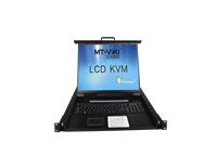 Conmutador KVM LCD Modular de 19 Pulgadas y 8 Puertos, Consola KVM LCD de 19 Pulgadas con 8 Puertos VGA para Montaje en Rack, Conmutador KVM con Control Remoto Automático