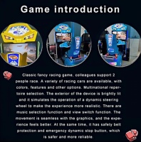 Jeux d'arcade à pièces, simulateur de course, jeu de course dynamique, machine de centre de jeu de course, simulation de course pour les parcs d'attractions et les salles d'arcade