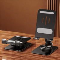 Support de téléphone en alliage d'aluminium rotatif à 360 degrés, pliable et réglable, pour iPhone, iPad, smartphone